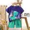 Navy Blue & Green Dinosaur 2 Pc Set NS6054A